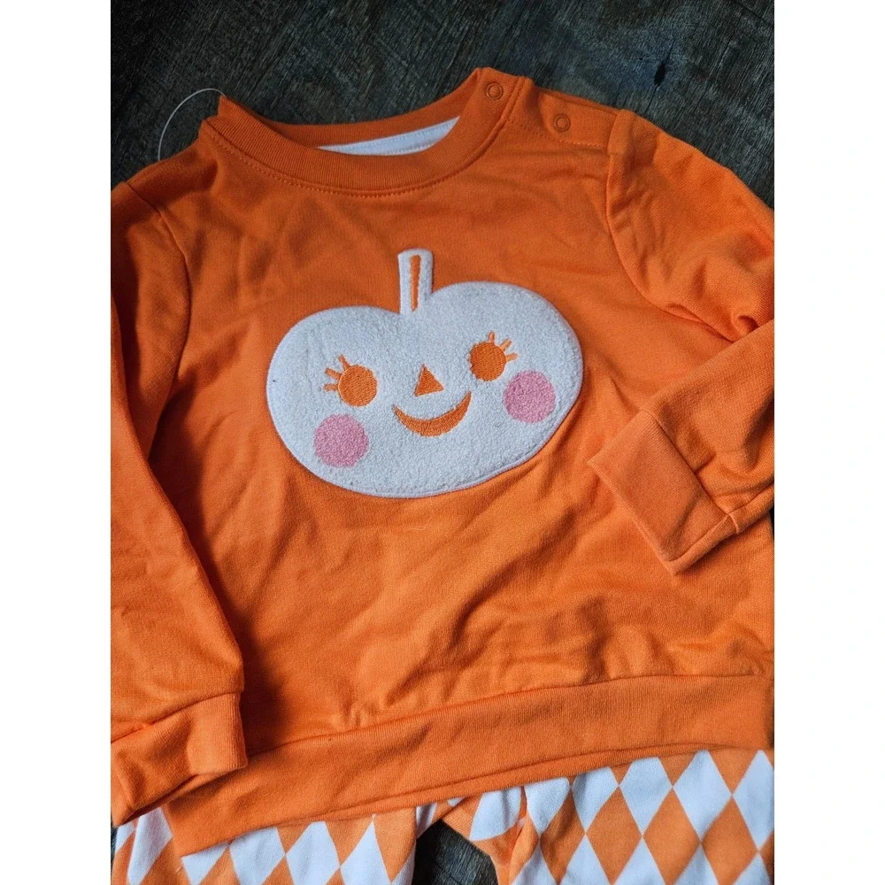 Cat & Jack pumpkin 2piece outfit size 18 month NWT